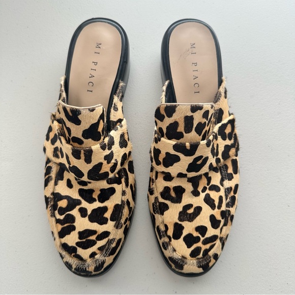 MI PIACI ‘Scotty’ Leopard Print Pony Hair Mule Loafers Women’s Size EU 41 - Picture 8 of 13